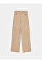 Wide Leg Women's Beige Pallazo Trousers W6Ya1Ad1444-F14Z - 6