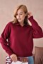 Women's Polo Neck Soft Textured Knitwear Sweater