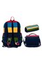 Boy's Multi-Colored Stripe Patterned Triple Primary School School Bag Set Setygn33212A - 3