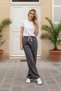 Women's Organic Cotton Muslin Palazzo Pants High Waist Lightweight Fabric - 3