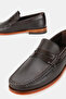 Men's Brown Genuine Natural Leather Leather Sole Loafer Daily Shoes - 3