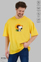 Unisex Crew Neck Snoopy Sunflower Printed Cotton Oversize Short Sleeve T-Shirt