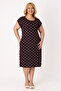 Women's Plus Size Polka Dot Cotton Short Sleeve Dress with Pockets - 2