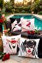 Mysterious Women's Patterned 4-Piece Throw Pillow Cover Set