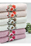 Floral Embroidery 6 Piece 50X90 Hand and Face Towel Set - 2