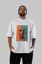 For Dog Lovers 1 White Oversized T-Shirt with Front Dog Print 100% Cotton Unisex Dog Lover Premium Design - 6