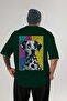 For Dog Lovers 58 Back Dog Print Green Oversize T-Shirt 100% Cotton Unisex Dog Lover Premium Design - 2
