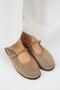 Felicia Women's Genuine Leather Flat Elegant Buckle Mink Slippers - 2
