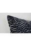 Navy Blue Leaf Pattern Decorative Throw Pillow Cover Modern Tropical Design - 2