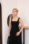 Square Neck Thick Strap Flared Midi Dress - 5