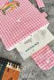 Fabric Book Cover with Hand Strap Book Bag Gingham Book Lover Gift - 6