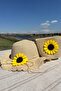 Summer Girl's Gift Straw Hat Bag Set Sunflower Model |   Sunscreen Beige Beach Combination - 4
