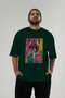 For Dog Lovers 59 Front Dog Printed Green Oversize T-Shirt 100% Cotton Unisex Dog Lover Premium Design - 5
