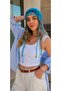 Beaded Pendulum Bandana Beanie Hair Accessory - 3