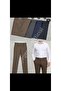 Men's Linen Canvas Pants Summer Classic Cut Lycra Slim - 3