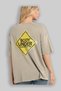 Body under Oversize Back Printed Beige T-Shirt 100% Cotton Streetwear Premium Comfortable Fit - 3