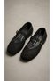 Women's Black Knitwear Strappy Buckle Ballerinas 1cm Byndtrba01 - 5