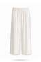 Ecru Elastic Waist Linen Blend Trousers 265208