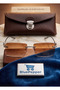 Poster |   Rectangular Glass Frameless Sunglasses with Lion Detail, Classy and Modern Unisex New Season Model - 2