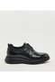 Plain Black Leather Casual Shoes