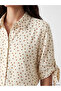 Nevavm Polka Dot Linen Blend Women's Shirt with a Difference - 3