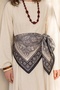 Patterned Milk Coffee Soft Scarf 90X90 - 2