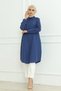 Long Hijab Tunic with Hidden Buttons - 4