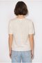 Women's Ecru Floral Appliqué V-Neck Knitwear Blouse Tk261039 60286167 - 5