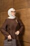 Premium Quality Strawberry Fabric Suit with Gold Button Detail and Thin Belt - 3