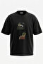 Heisenberg Pinkman Design Back Printed Cotton Black Oversize T-Shirt