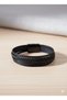 Men's Black Multi-Row Braided Leather Bracelet