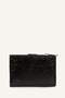 Women's Faux Leather Black Wallet I1261Axns - 5