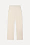 Women's Off-White Jacquard Wide Leg Knitted Trousers