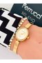 Steel Strap Minimal Case 2 Year Warranty 3 Atm Waterproof Women's Wristwatch + Bracelet Gift