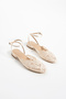 Larista Lace Detail Back Strap Buckle Women's Flat Sandals - 5