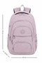 Ultra Luxury Unisex Crinkle Fabric High School, Middle School Backpack with Double Compartment Pen Holder and Keychain - 4