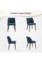 - Set of 2 Linen Dining Chairs Upholstered in Fabric with Wooden Legs, Wing Back, Wooden Kitchen Chairs with Thick Cushions, Leveling Feet for Dining Room, Living Room - 4