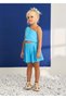 Mayoral Abel Lula Girls' Evening Dress Shorts Set Blue - 3