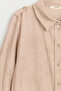 Plus Size Safari Rayon Tunic with Adjustable Sleeves - Beige - 2