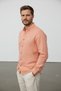 İnterview Carina Buttoned Collar Cotton Linen Copper Color Shirt - 6