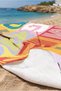 Colorful Typographic Modern Beach Towel-Geometric Pop Art Yellow Orange Quick Dry Microfiber Towel - 5