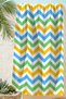 Zigzag Striped Modern Beach Towel-Geometric Colorful Minimalist Pool Sea Quick Drying Cover Towel