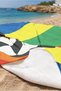 Geometric Color-Blocked Modern Beach Towel-Abstract Minimalist Multi-Color Quick Dry Microfiber Towel - 3