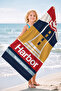 Lighthouse Harbor Marine Beach Towel - Nautical Red Navy Blue Pool Bath Beach Coverlet - 2