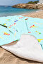 Swimmer-Themed Modern Beach Towel - Mediterranean Style Turquoise Marine Quick-Dry Microfiber Towel Cover - 3