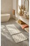 Chess Premium Nordic Bohemian 2-Piece Bath Mat 60X100 60X50 cm Latex Non-Slip Base Washable - 2