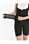 Shorts Overalls Corset with Zipper Adjustable Belt Sauna Effect Sweating Enhancer Body Shaper High Waist Corset - 3