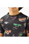 Boys Crew Neck T-shirt with Graffiti Print - Cotton - Short Sleeves - 5