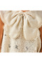 Round Neck Sleeveless A-line Dress with Bow Collar Sequin Detail - 3