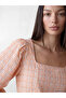 Trendlucky Square Neck Checkered Blouse with a Difference - 3